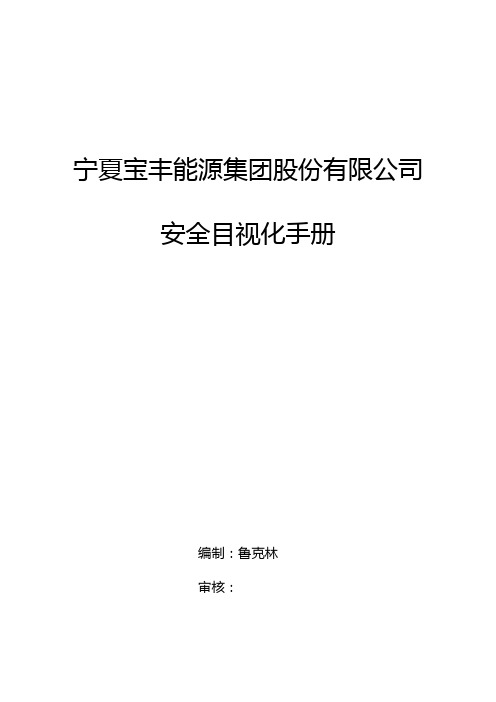 (企业管理手册)安全目视化管理手册