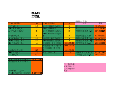 桩基础工程量计算