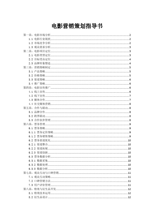 电影营销策划指导书