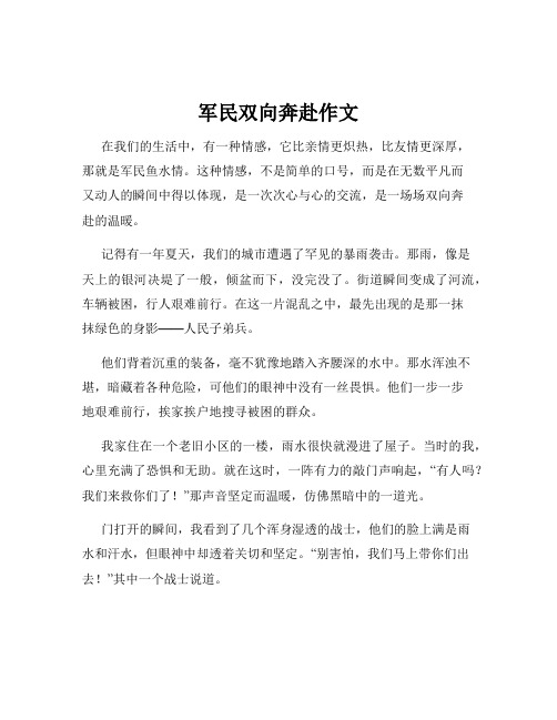 军民双向奔赴作文