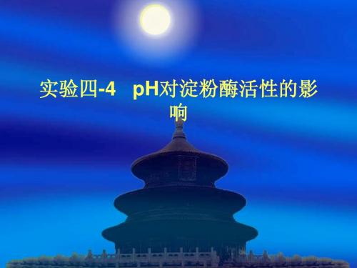 实验四-4、pH对淀粉酶活性的影响