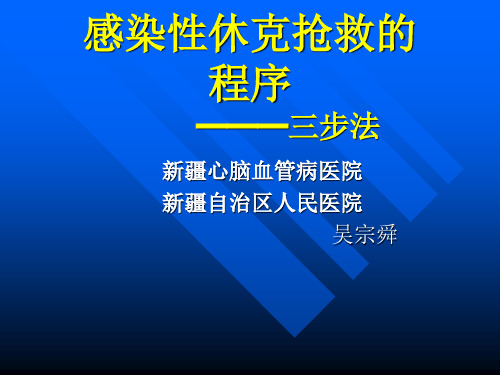 感染性休克抢救的程序ppt课件