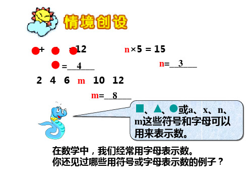 四年级下册数学课件《节能减排用字母表示数》