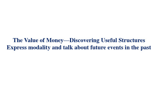 Period 4(Unit 5 The value of money)-高中英语必修3