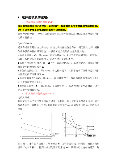 劳动经济学提纲