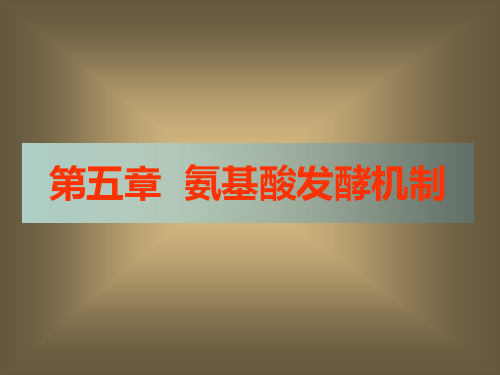 微生物工程工艺原理第五章氨基酸发酵机制(4)
