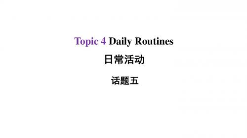 2018年中考英语(河北专版)总复习课件：Topic4 话题五 (共25张PPT)