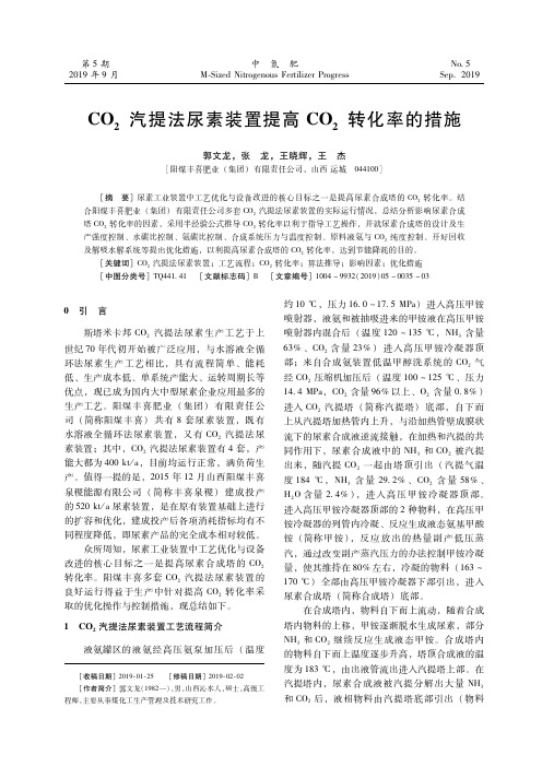 CO2汽提法尿素装置提高CO2转化率的措施