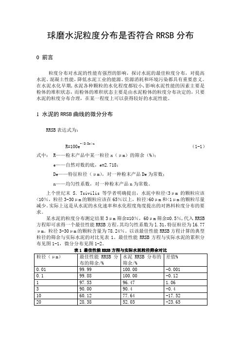 水泥粒度分布研究