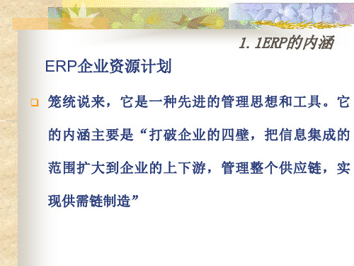 经典ERP复习资料