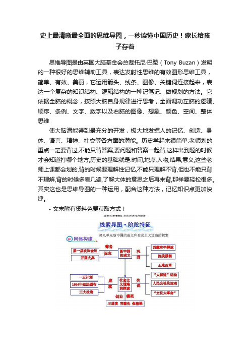 史上最清晰最全面的思维导图，一秒读懂中国历史！家长给孩子存着