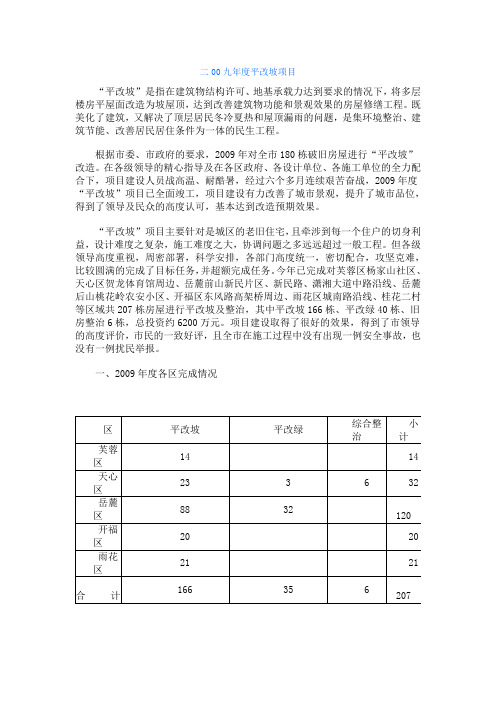二00九年度平改坡项目