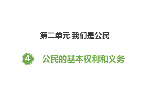 新部编版六年级道德与法治上册《公民的基本权利和义务》优质ppt教学课件