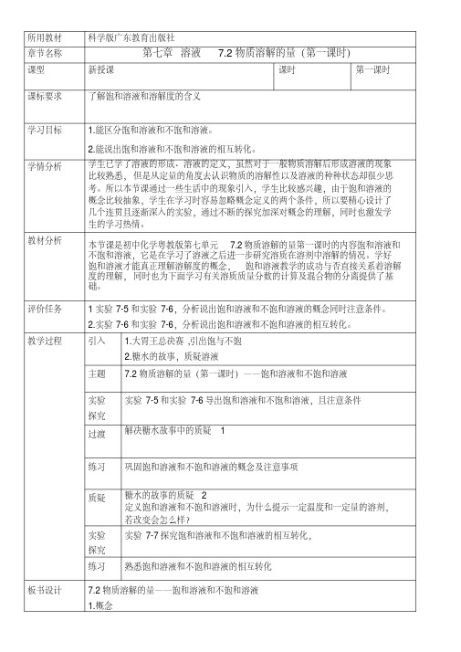 新科粤版九年级化学下册《七章溶液7.2物质溶解的量》教案_16