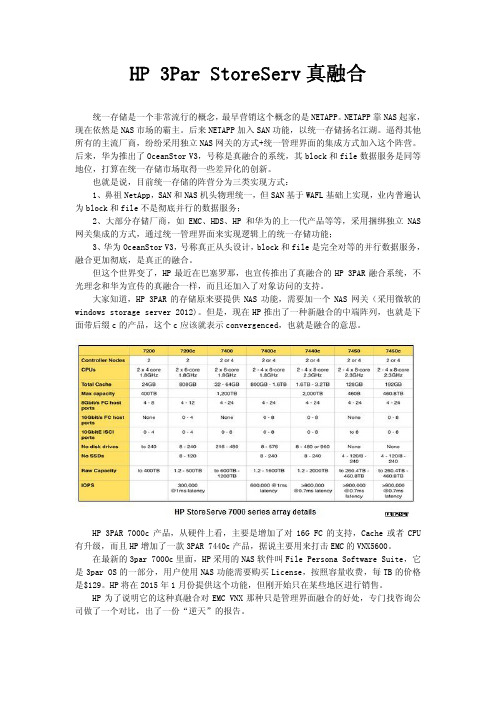 惠普存储真融合技术