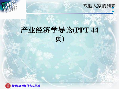 产业经济学导论(PPT 44页)