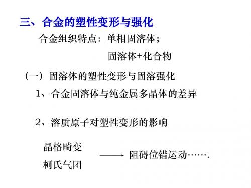 工程材料--金属的塑性变形与再结晶-塑变对金属组织和性能的影响