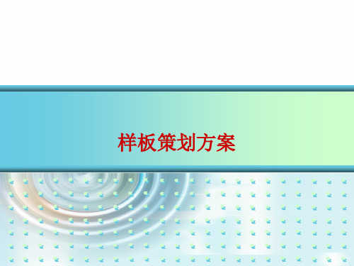 样板策划方案实施汇报