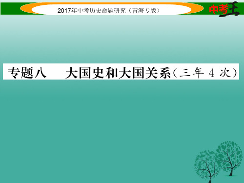 中考王青海专版中考历史总复习热点专题突破篇专题八大国史和大国关系三年4次课件