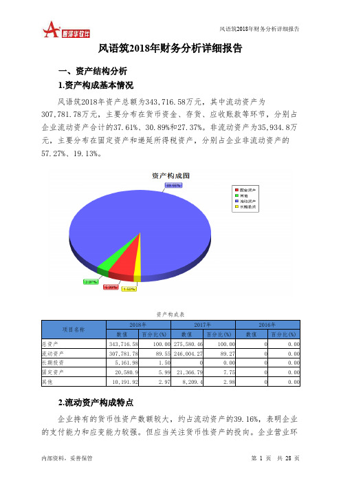 风语筑2018年财务分析详细报告-智泽华