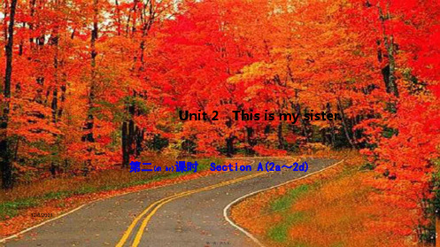 七年级英语上册 unitthis is my sister第二课时 section a(ad)