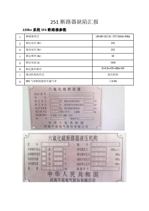 251断路器汇报