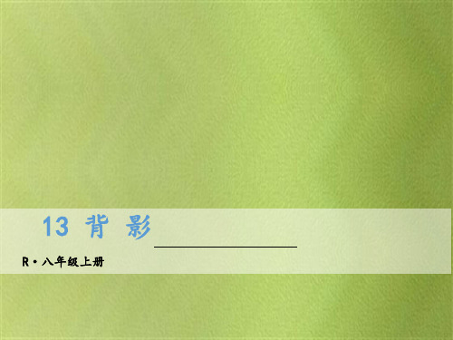 【语文课件】人教版部编本八年级上册语文13 背影优质课件