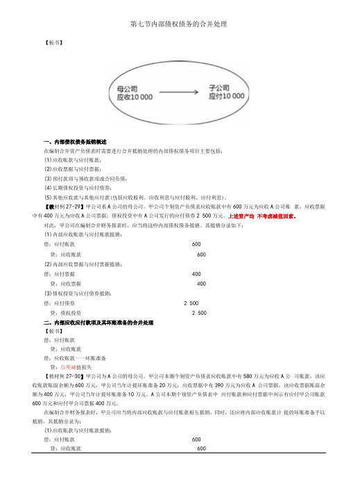 第A151讲_内部债权债务的合并处理