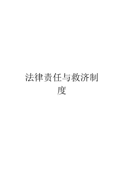 法律责任与救济制度