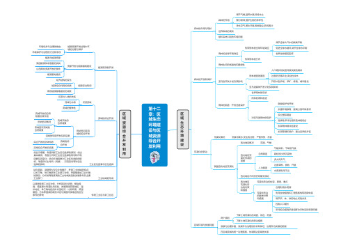 高中地理思维导图：第十二章：区域生态环境建设与区域资源综合开发利用