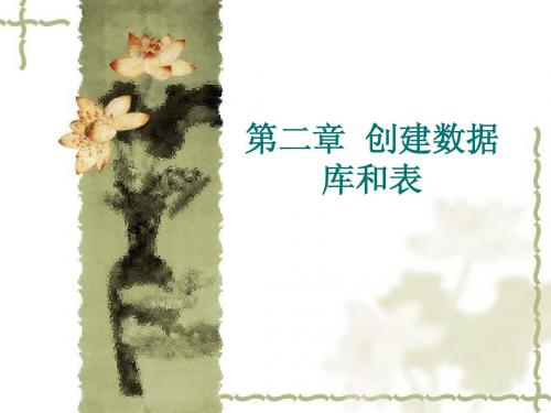 第二章 创建数据库和表