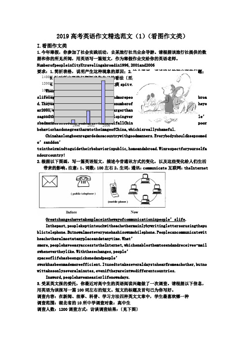 2019高考英语作文精选范文(1)(看图作文类)