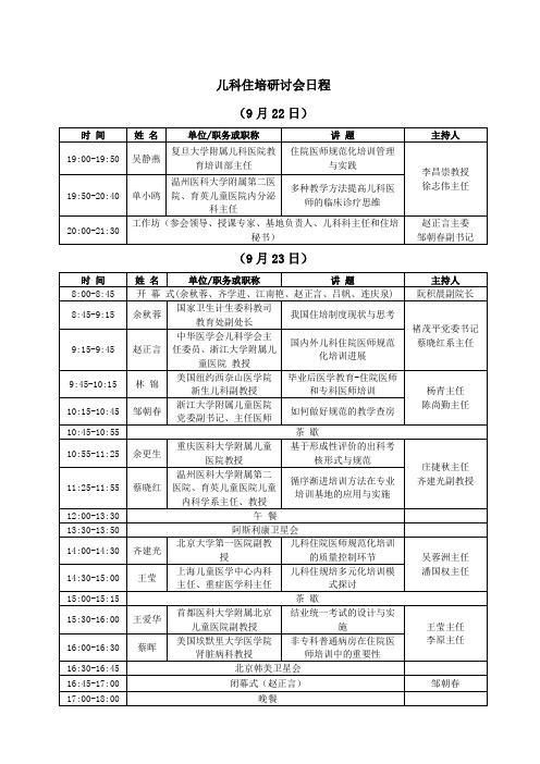 议程-温州医科大学附属第二医院