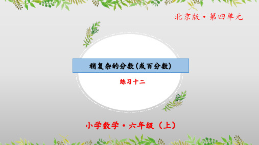 《解决问题：练习十二)》(教学课件)六年级数学上册北京版