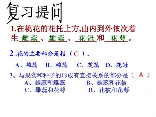 济南版八年级生物上册(3)第二节传粉与受精