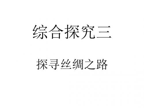 人教历史与社会八上《3.6综合探究三 探寻丝绸之路》PPT课件 (2)