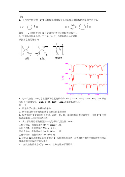 红外光谱法答案详解