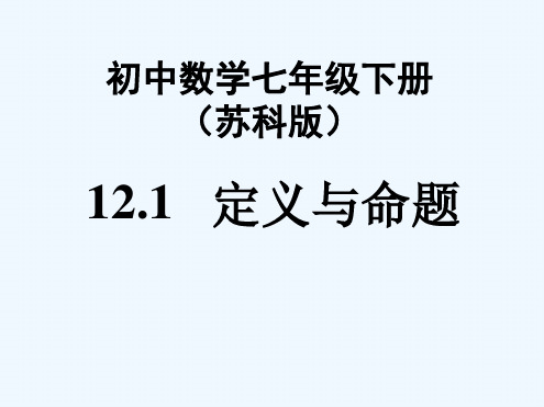 121定义与命题