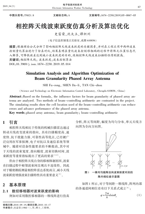 相控阵天线波束跃度仿真分析及算法优化