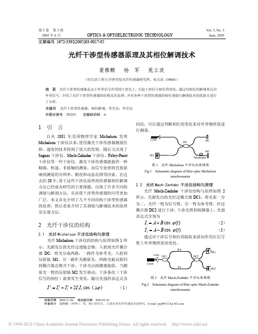 光纤干涉型传感器原理及其相位解调技术