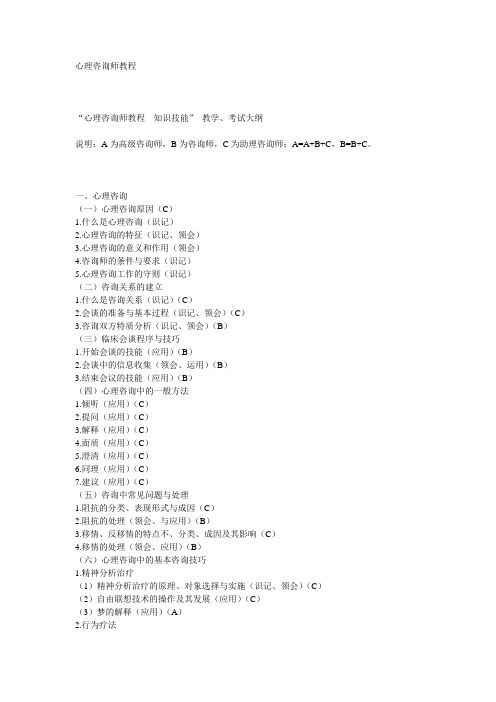 心理咨询师教程