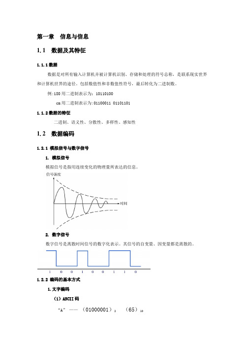 福建信息技术学考必修一必记知识点