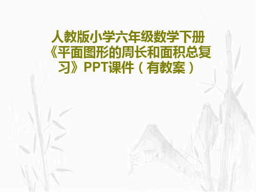 人教版小学六年级数学下册《平面图形的周长和面积总复习》PPT课件(有教案)18页PPT