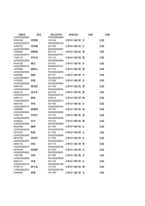 则黑小学二年级学生花名册_2014年09月15日10时34分