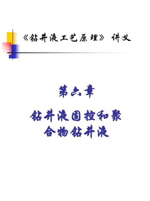 第六章  钻井液固控和聚合物钻井液.ppt