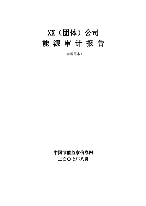 化肥能源审计报告(修改范本)