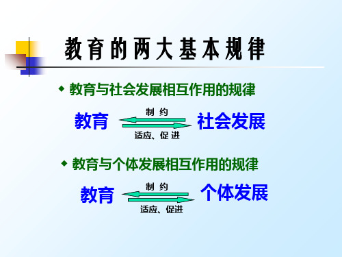 教育学原理——教育与人的身心发展