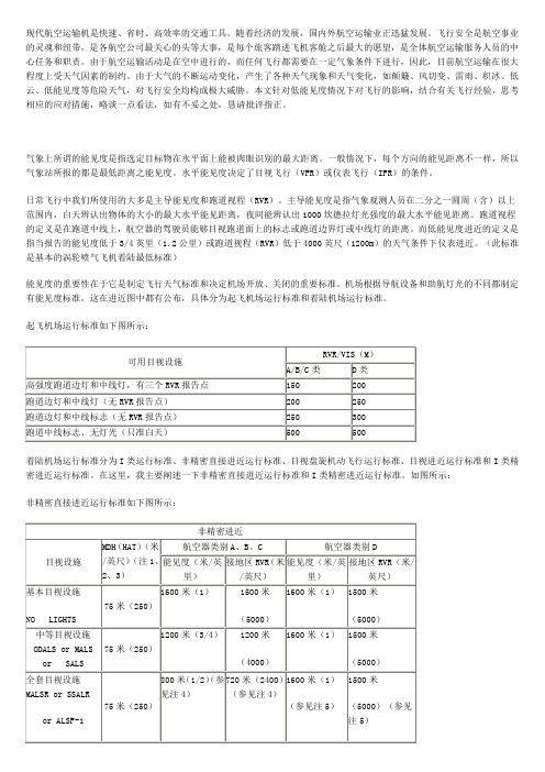 低能见度情况下飞行和操纵要点