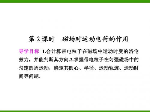 磁场 运动电荷的作用