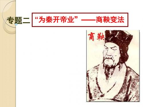 历史:专题二《商鞅变法》课件2(人民版选修一)